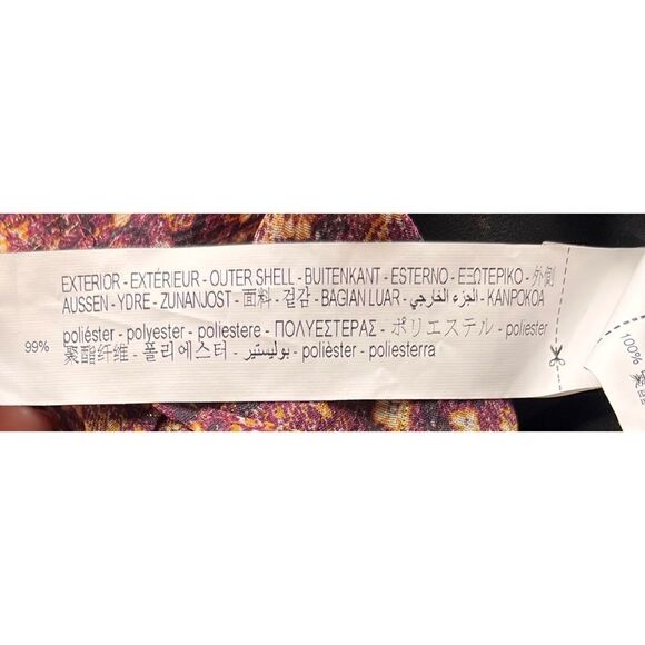 Zara Ruffled Printed Metallic Long Sleeve Mini Dress, Size Small - Picture 13 of 15